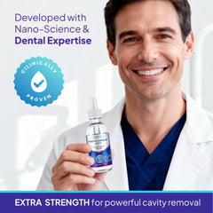 VENUECO tamaño en escala junto a modelo dental para referencia