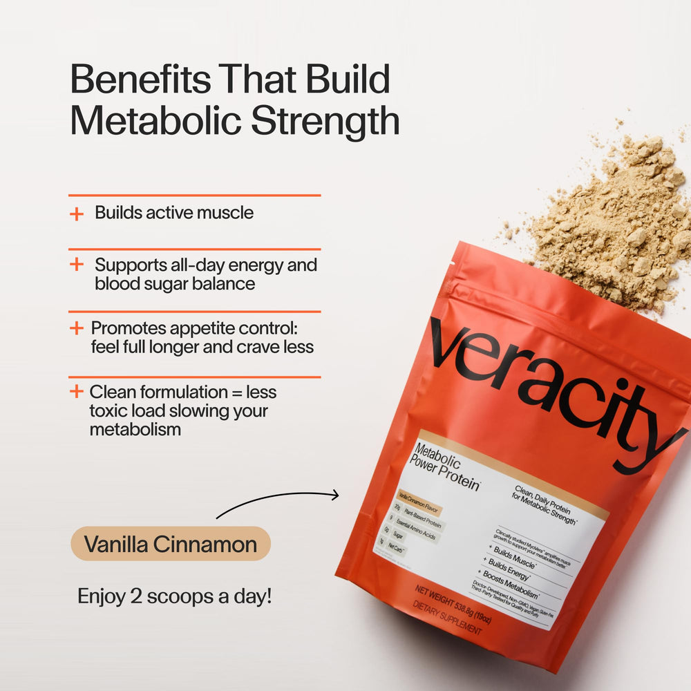 Veracity Selfcare batido servido listo para beber tras mezclar