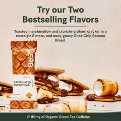 Verb Caffeinated Energy Bar desenvuelta, lista para comer al instante