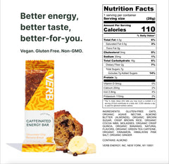 Verb Caffeinated Energy Bar en mano, tamaño compacto y fácil transporte