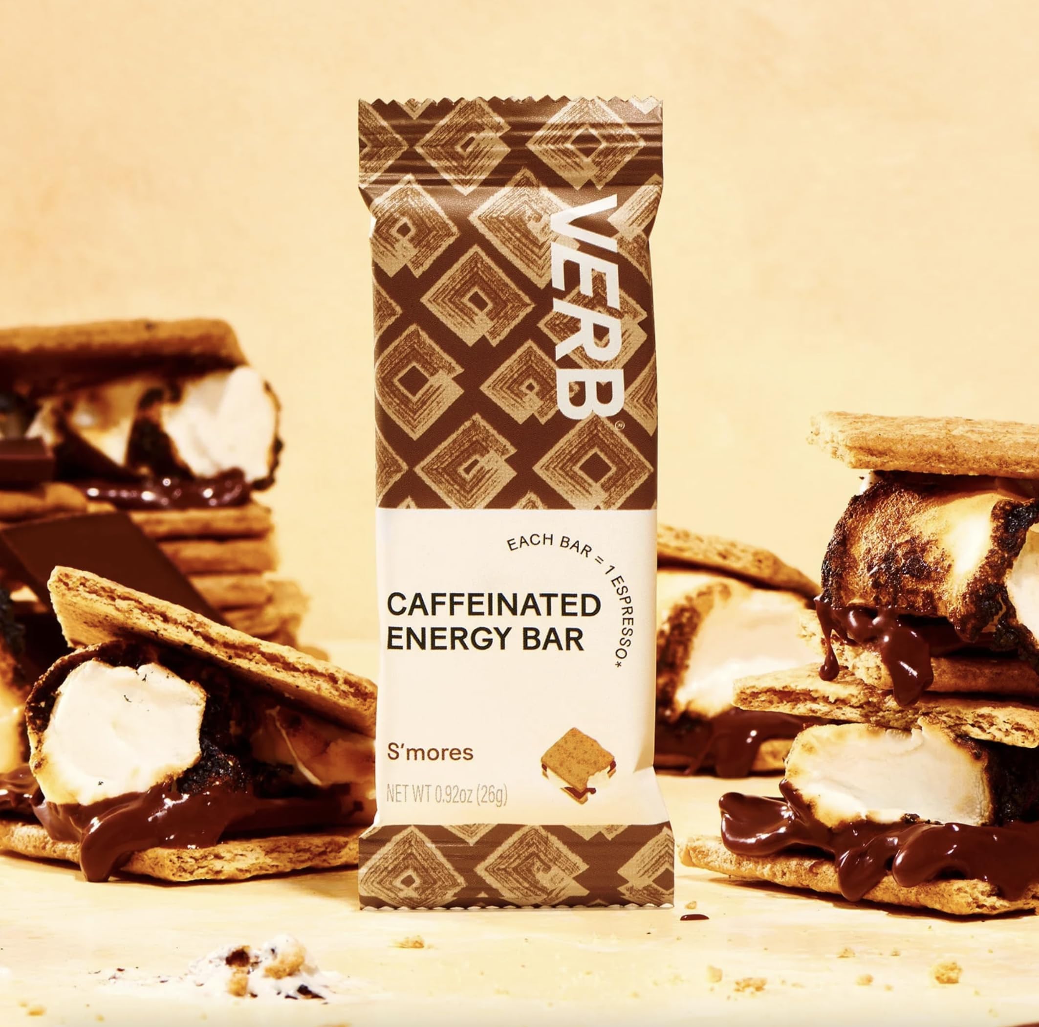 Verb Caffeinated Energy Bar ingredientes: quinoa, avena y arroz crujiente saludable