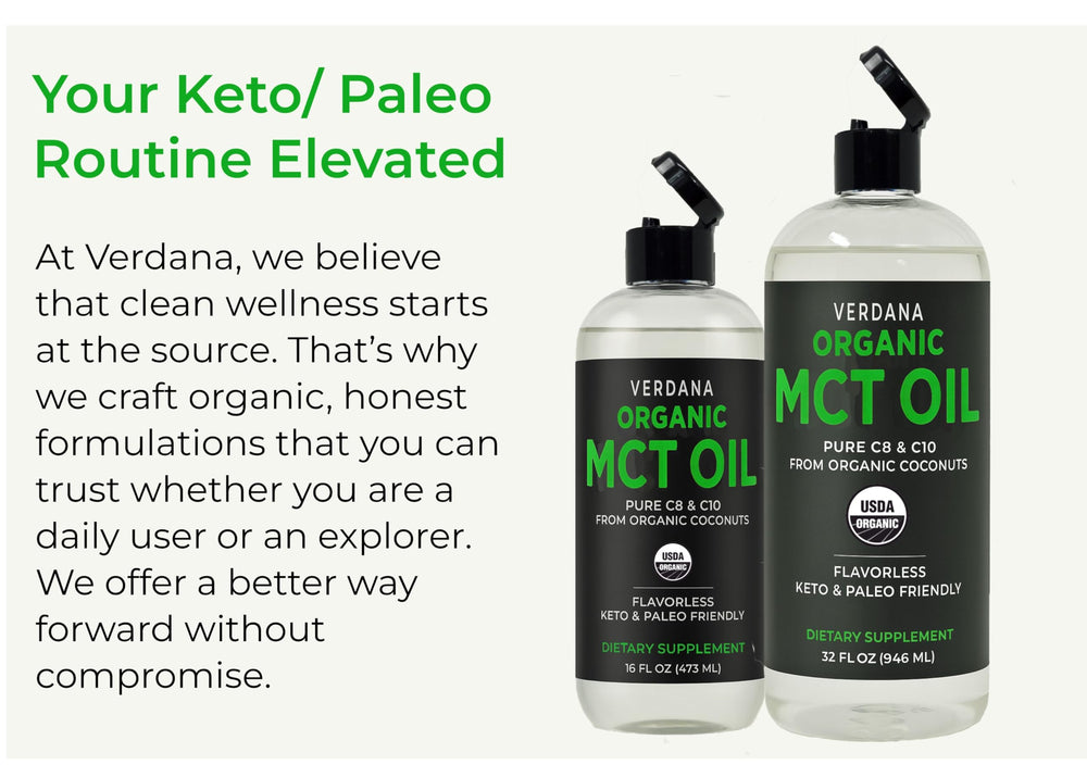 Batido con Verdana Aceite MCT incorporado para energía rápida