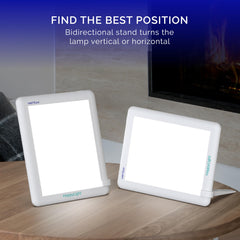 Etiqueta y conector de Verilux HappyLight Lucent indicando calidad y conectividad segura