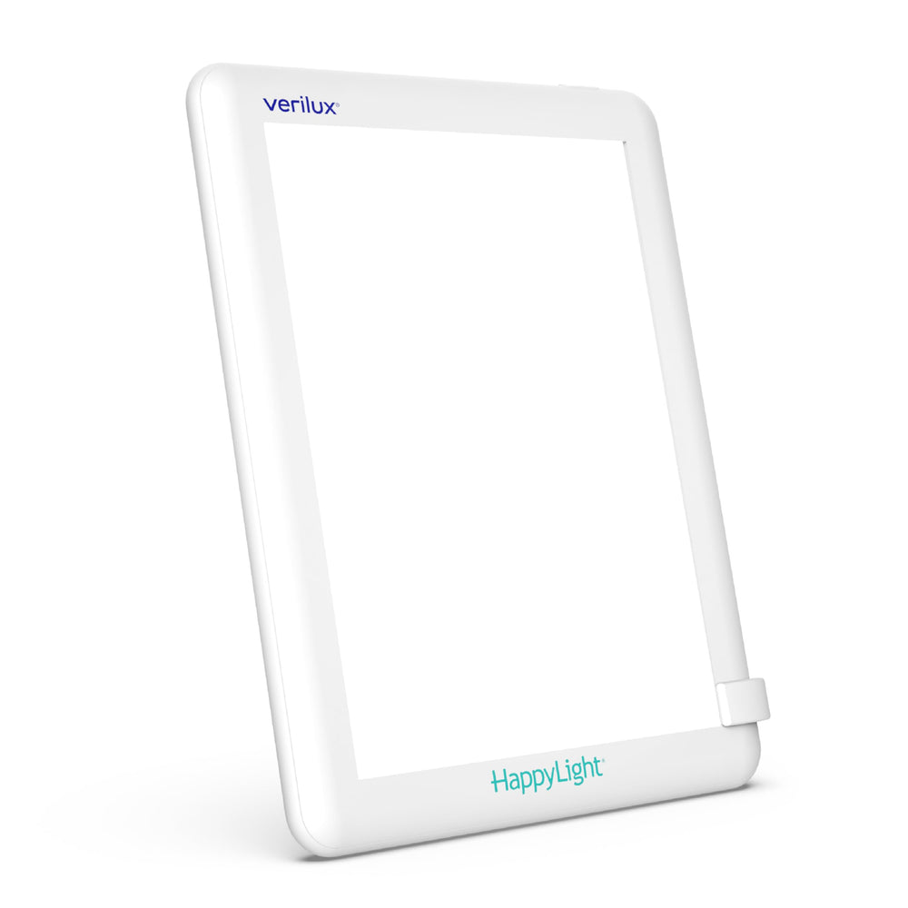 Verilux HappyLight Lucent frontal mostrando diseño compacto y beneficio de luz potente