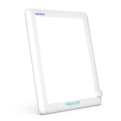 Verilux HappyLight Lucent frontal mostrando diseño compacto y beneficio de luz potente