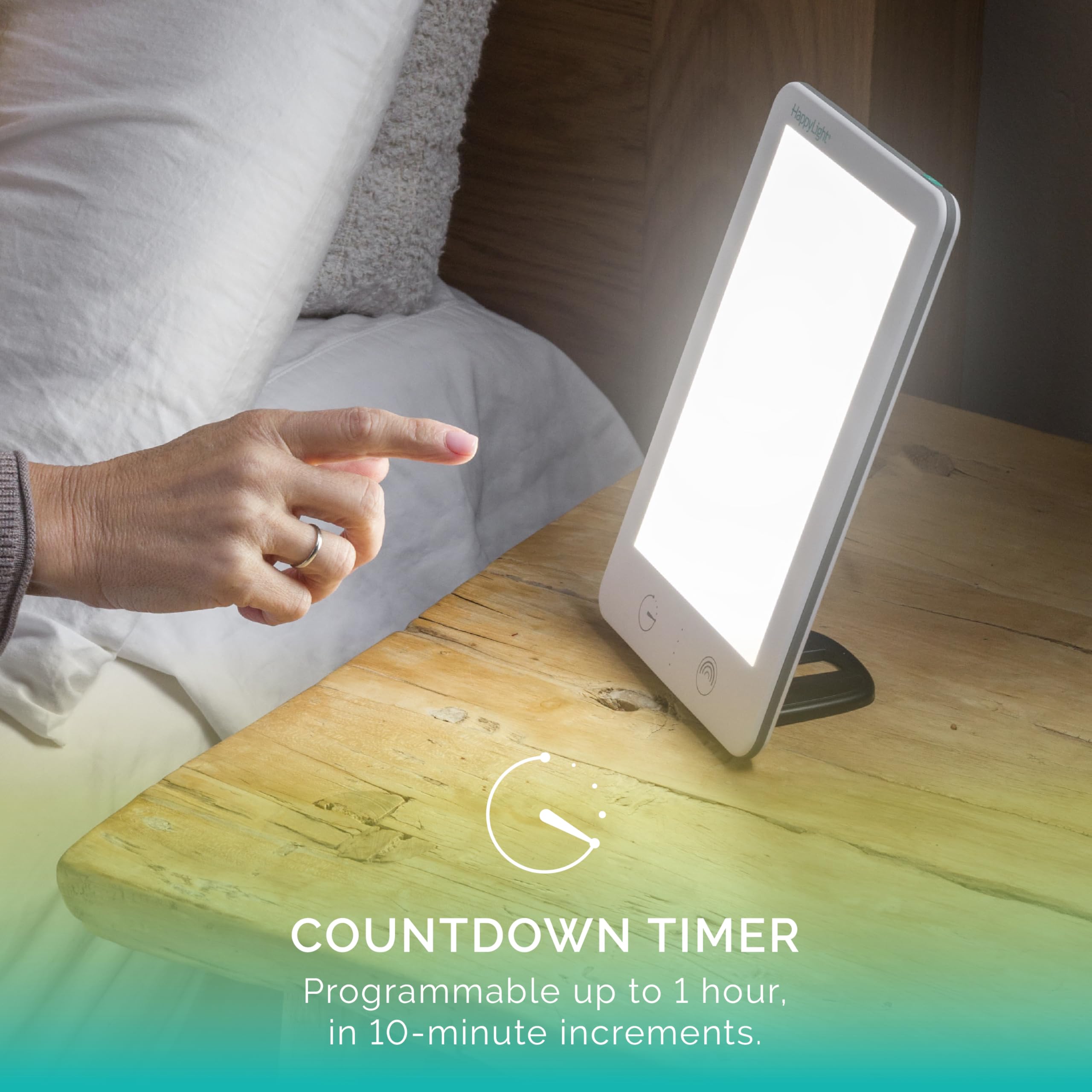 Verilux HappyLight Lumi Plus soporte desmontable para transporte fácil