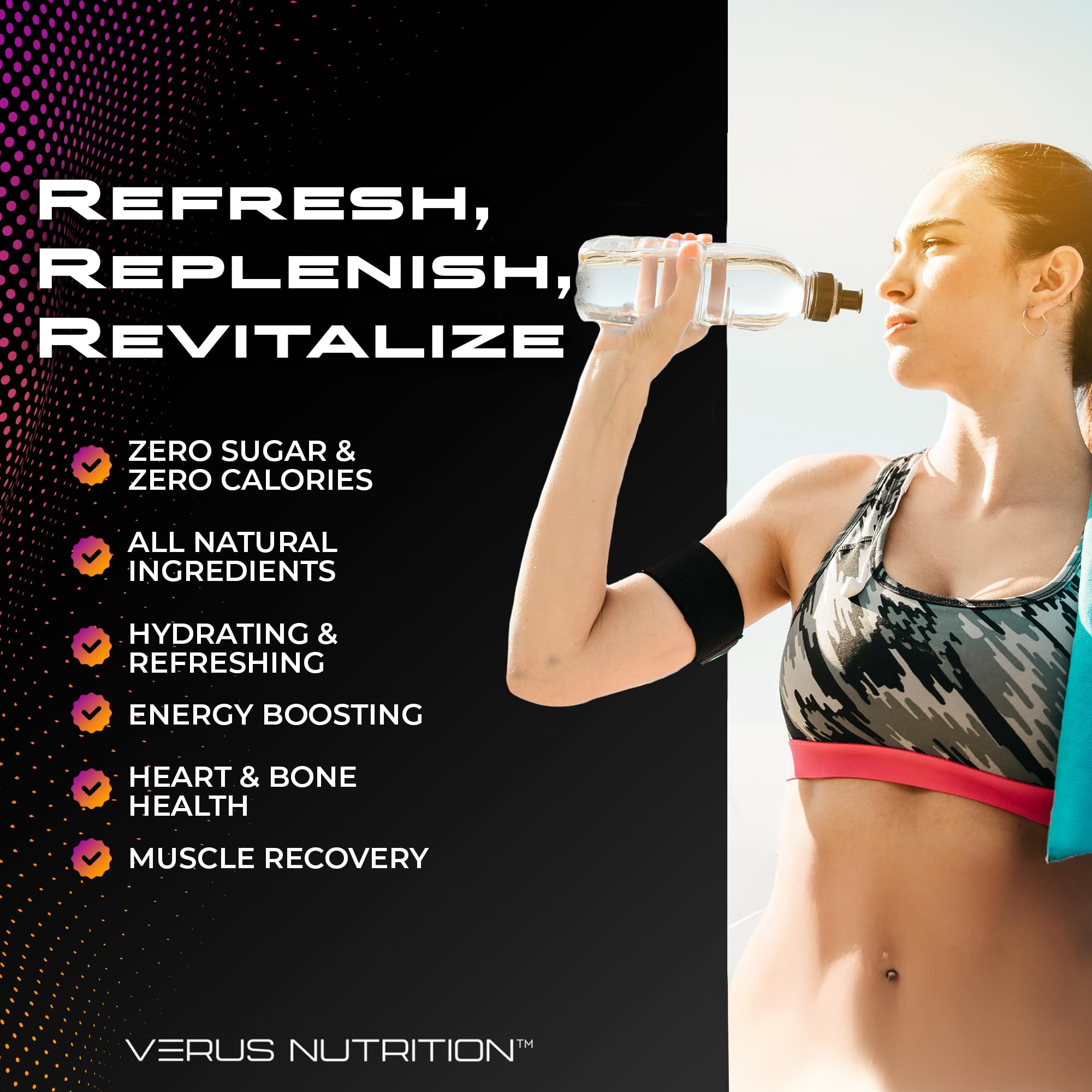 VERUS NUTRITION cucharada con ración precisa para controlar intensidad