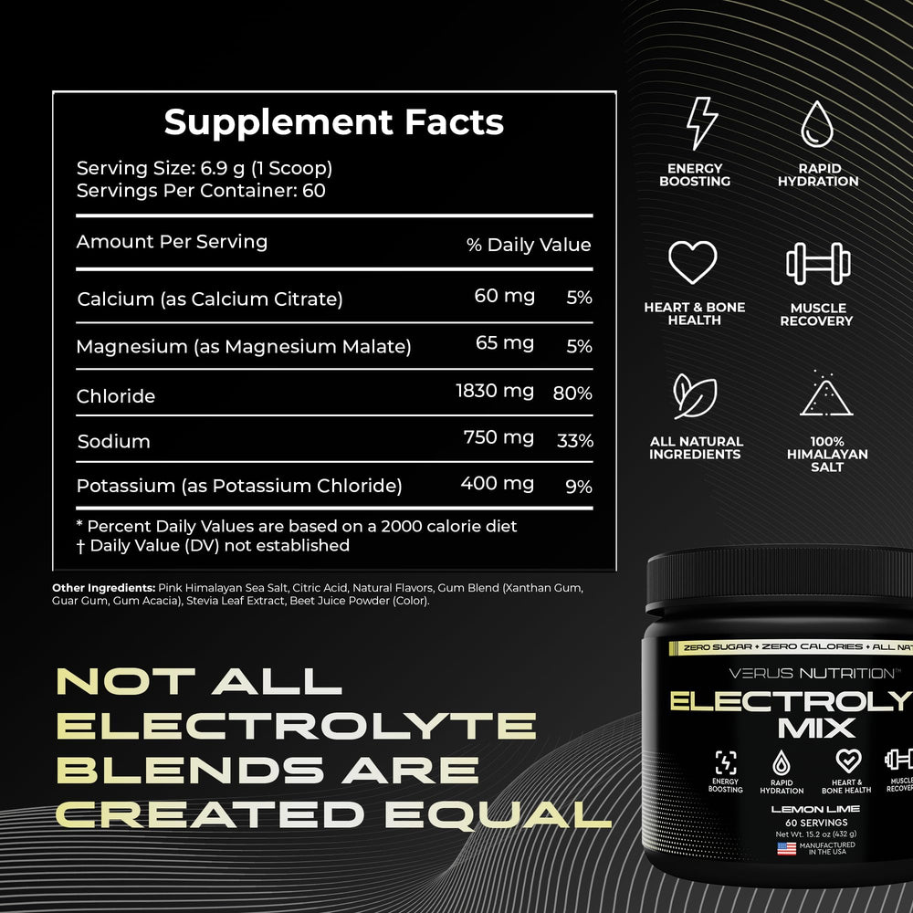 VERUS NUTRITION bebida disolviéndose en vaso mostrando mezcla rápida y claridad