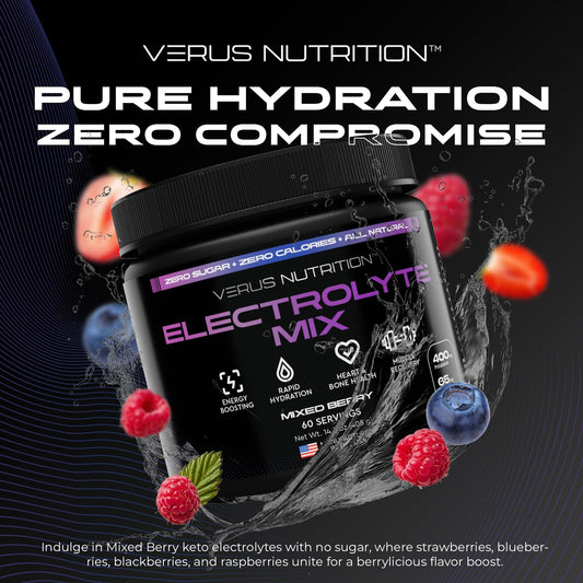 VERUS NUTRITION polvo detalle de textura que facilita mezcla rápida