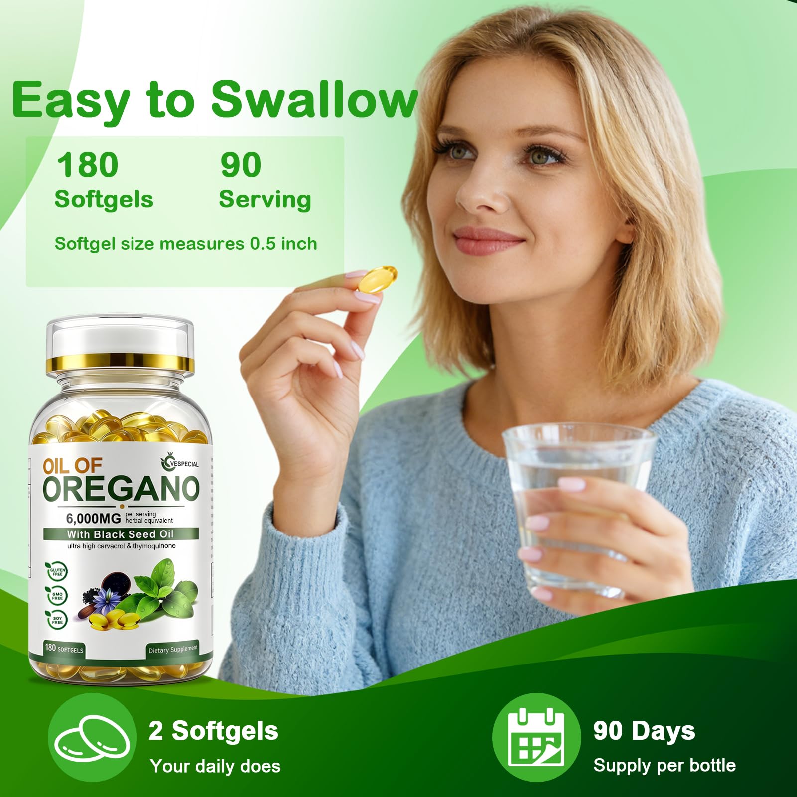 Vespecial etiqueta con ingredientes, carvacrol y timoquinona visibles