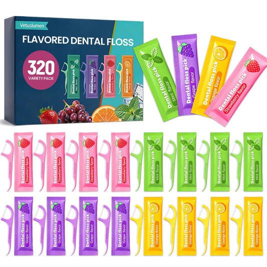 Vetuslumen empaque frontal mostrando el conteo y sabores para ahorro