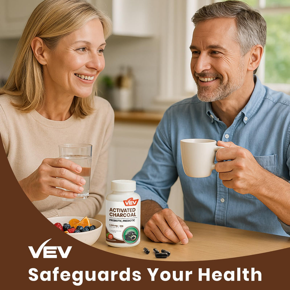 VEV estilo de vida con desayuno saludable y frasco, complementa rutinas