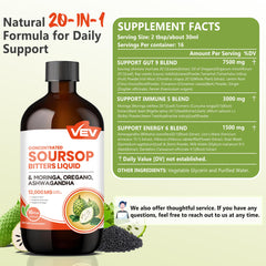 VEV soursop detalle de la textura líquida que facilita absorción