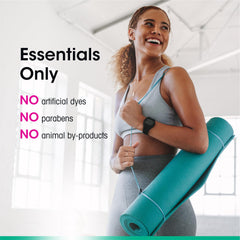 vH essentials persona aplicando gel en ducha para rutina diaria