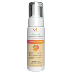 vH essentials frasco frontal que muestra diseño y claridad del producto