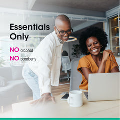 vH essentials etiqueta con ingredientes clave y equilibrio de pH