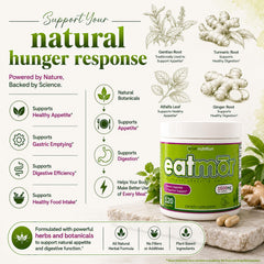 VH Nutrition Eatmor cápsulas en manos mostrando tamaño y dosis diaria práctica