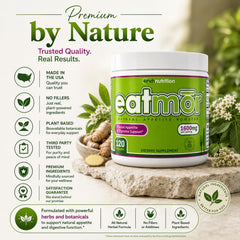 VH Nutrition Eatmor etiqueta con información y beneficios para control de dosis