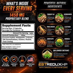 VH Nutrition ESTREDUX HP en mano para comparar tamaño y porción