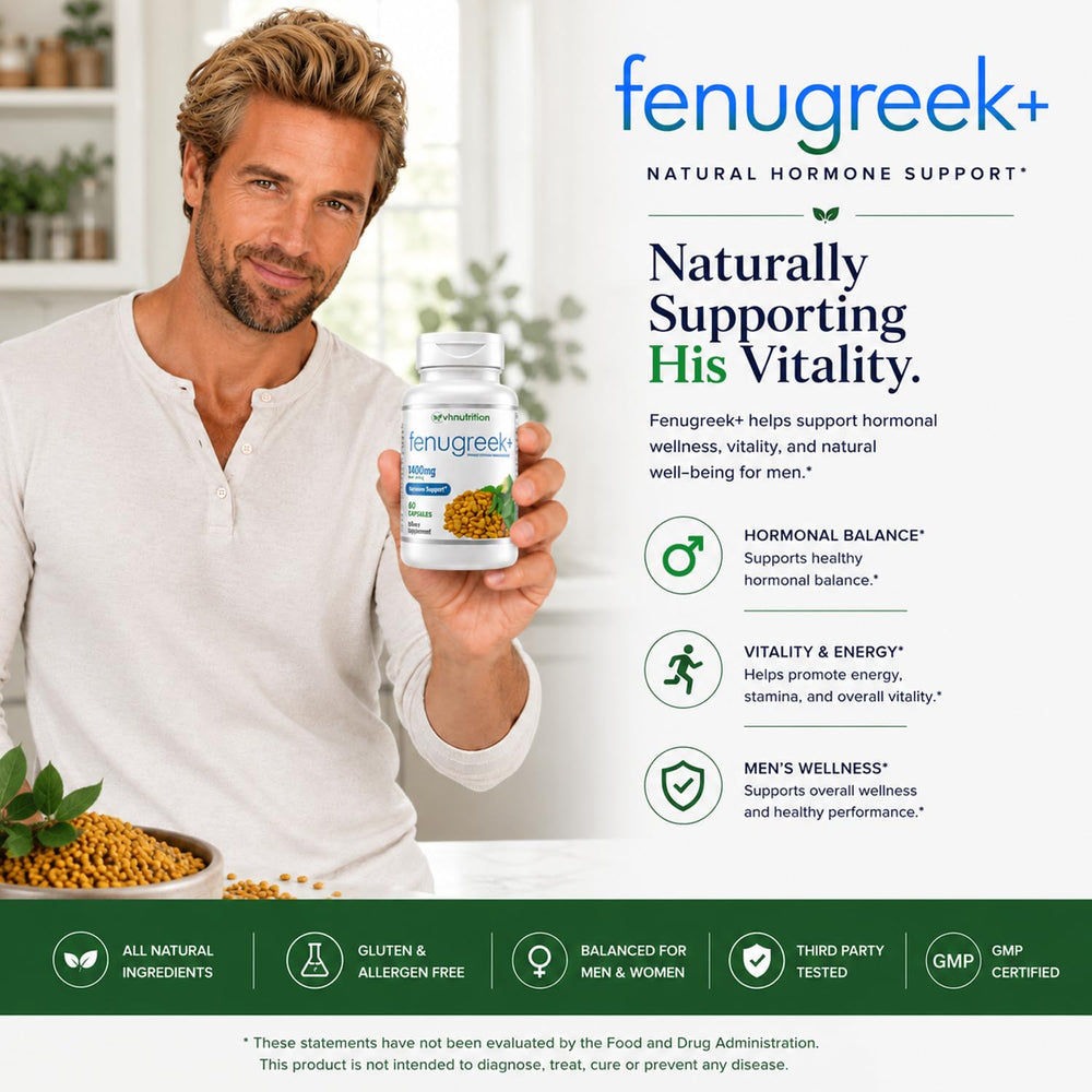 VH Nutrition persona tomando una cápsula con agua para uso práctico