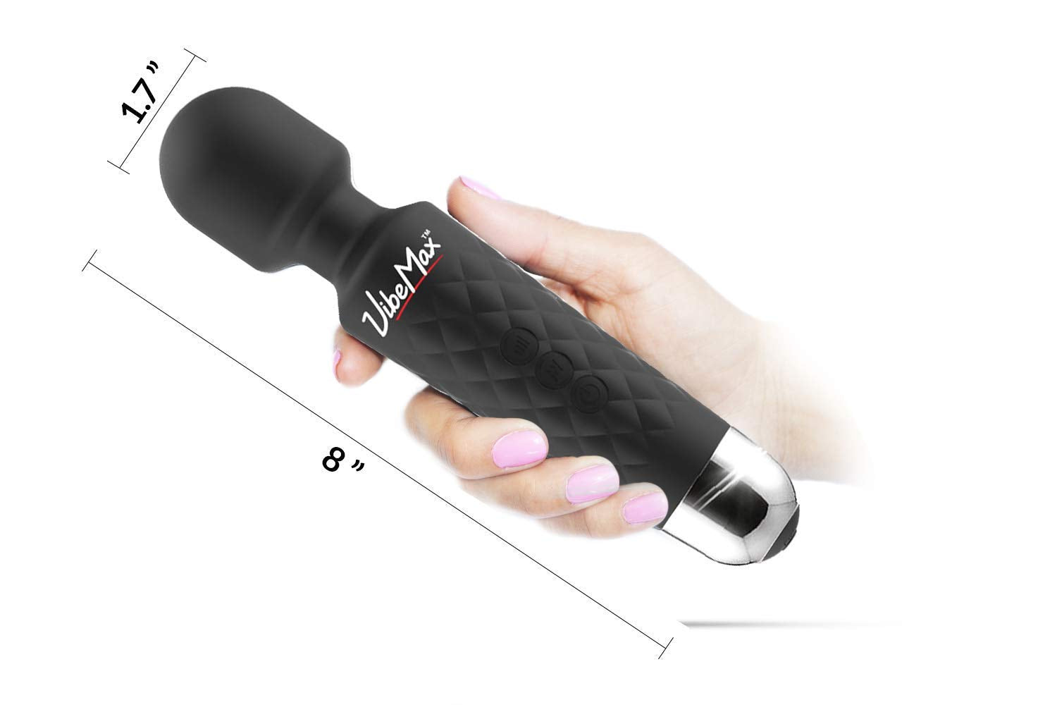 VibeMax primer plano del cabezal que muestra la textura para mejor contacto