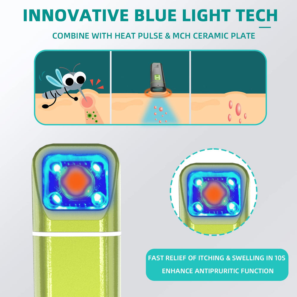 Vibis luz azul activada sobre piel, reduce irritantes superficiales