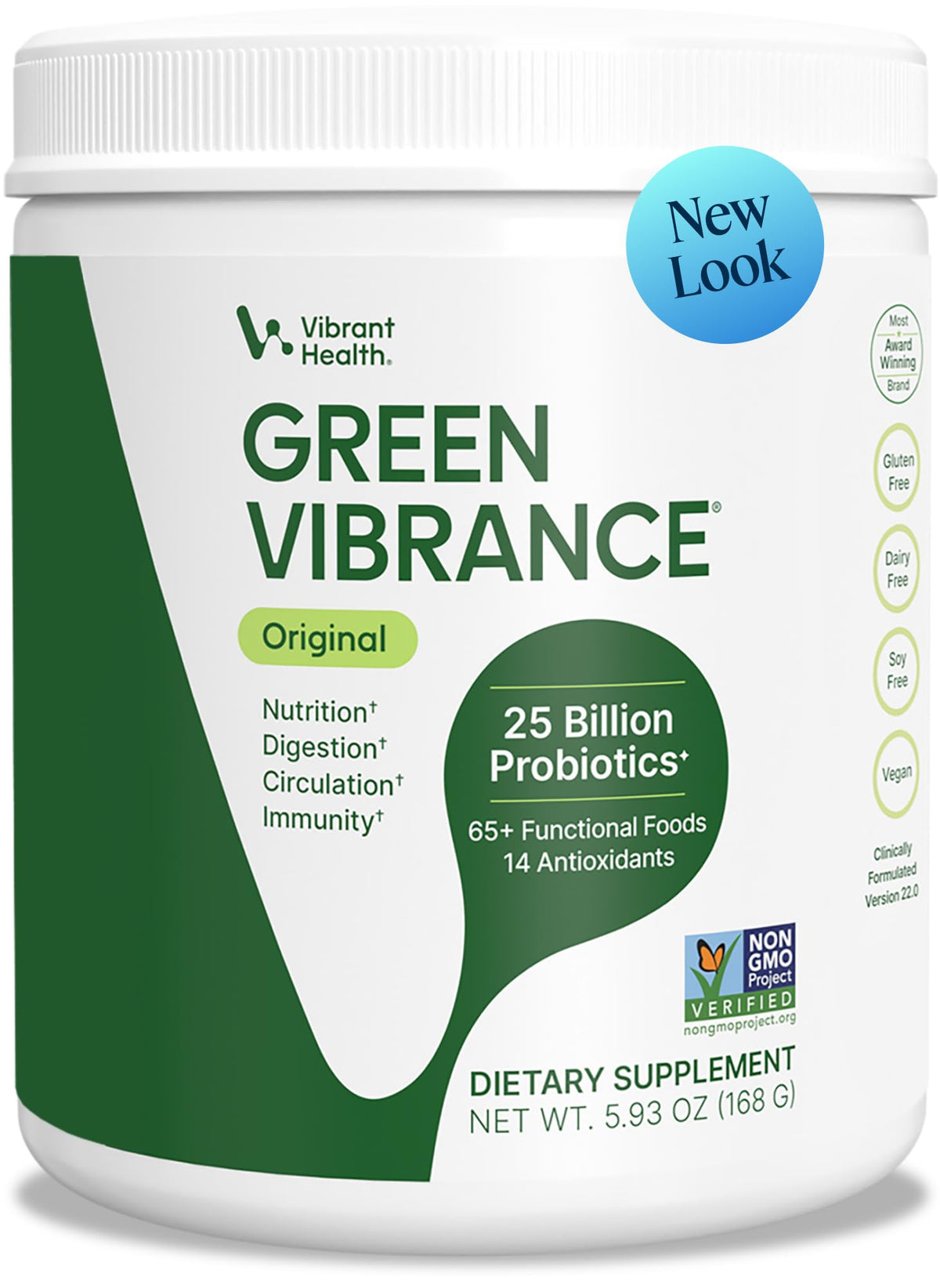 Vibrant Health envase frontal mostrando marca y conveniencia