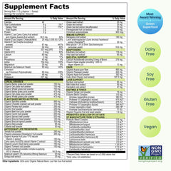 Vibrant Health ingredientes naturales: espirulina, camu camu y bayas