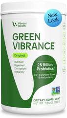 Vibrant Health envase frontal mostrando porciones y beneficios