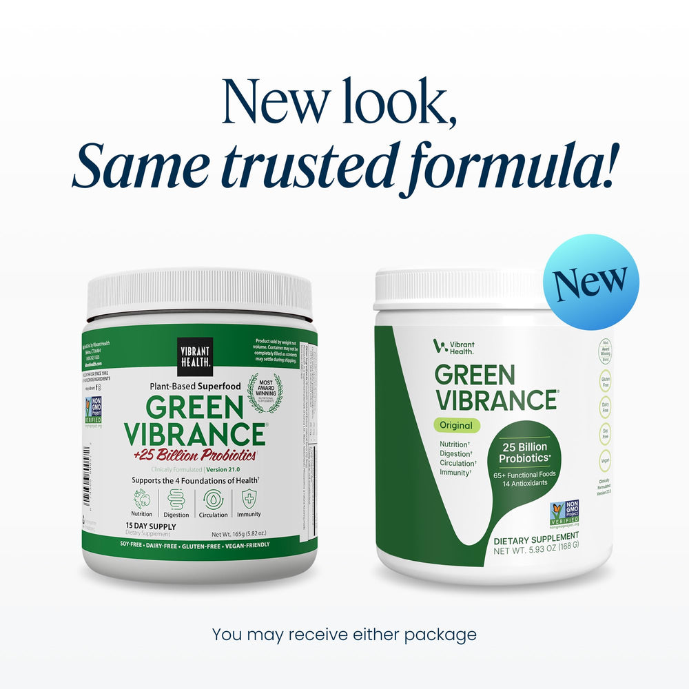 Vibrant Health polvo verde textura fina para mezclar fácilmente