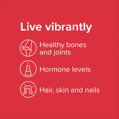 Vibrant Health cápsulas comparadas en mano para ver tamaño y dosificación