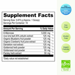 Comparación de tamaño de porción U.T. Vibrance Vibrant Health para controlar la dosificación