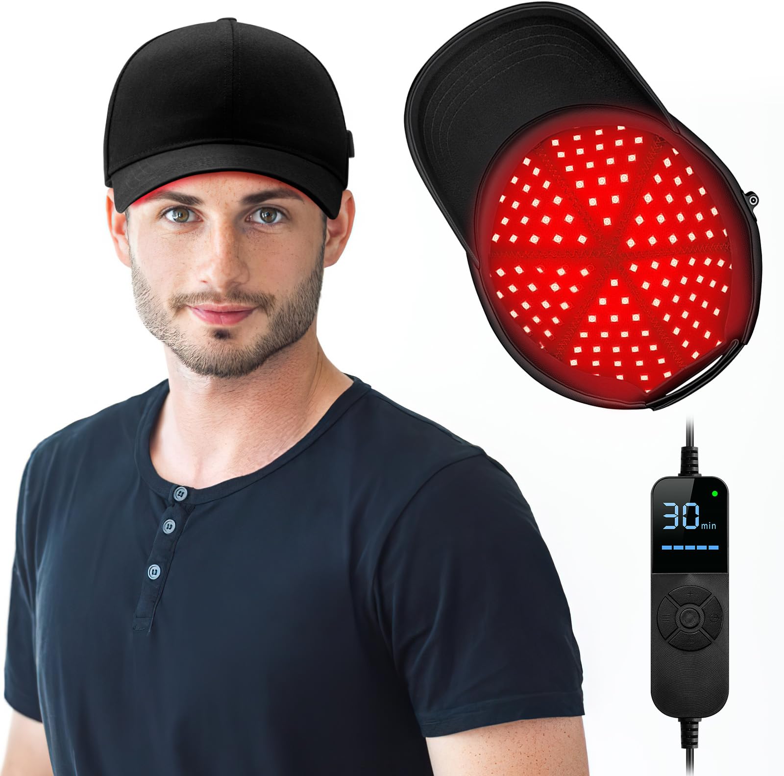 Viconor gorra láser frontal mostrando diseño ergonómico y cobertura