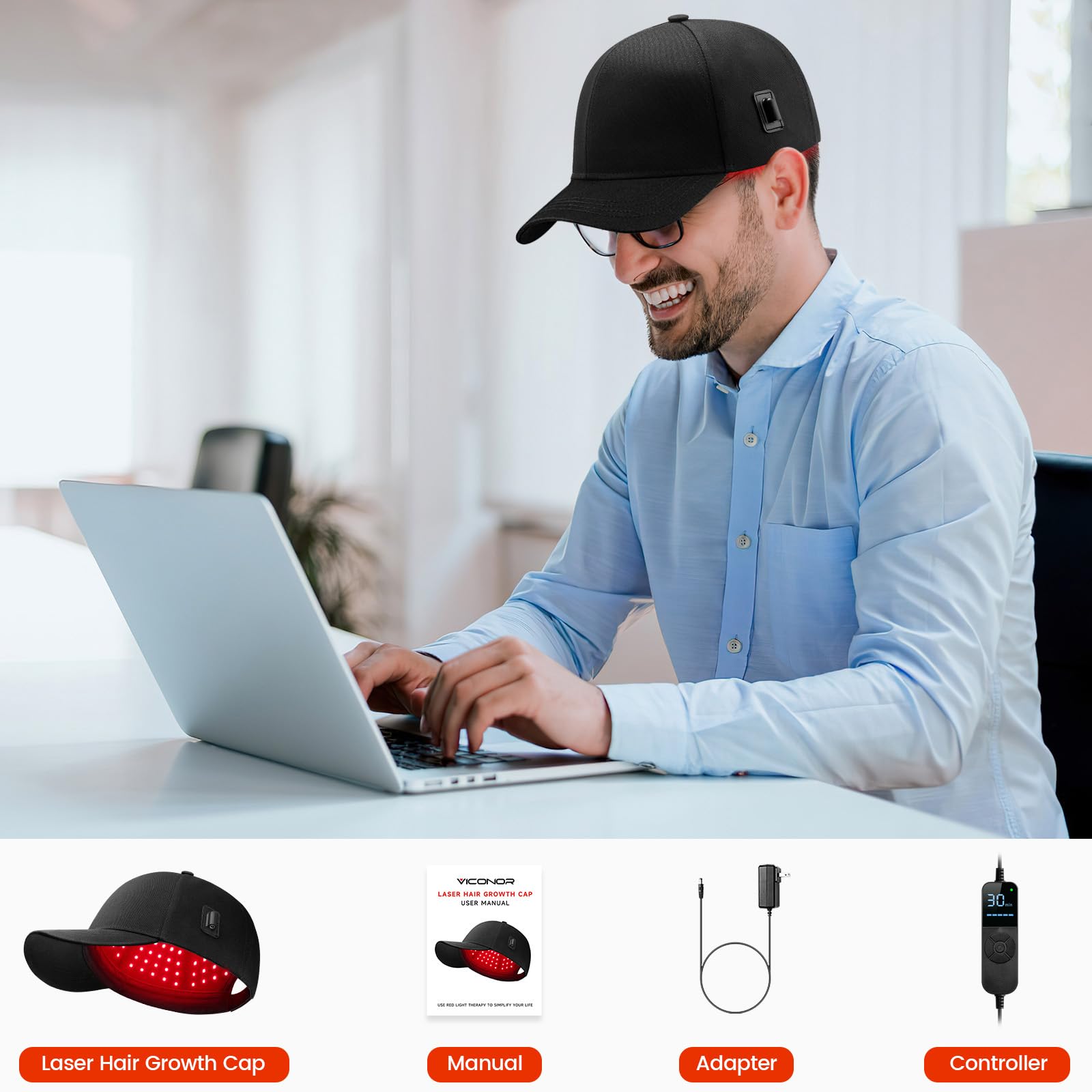 Viconor gorra en uso mientras la persona realiza tareas cotidianas