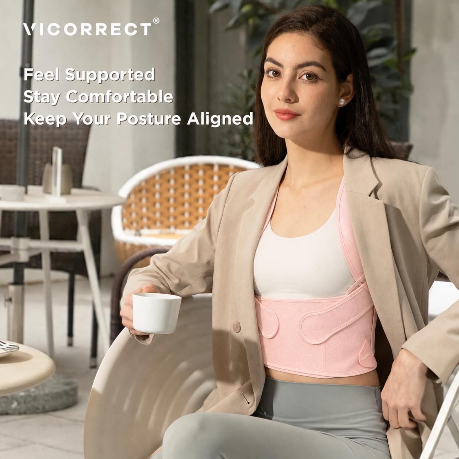 Vicorrect comparación de tamaño en mano para mostrar ajuste discreto