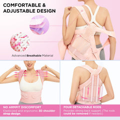 Vicorrect primer plano de varillas ABS que ofrecen soporte flexible