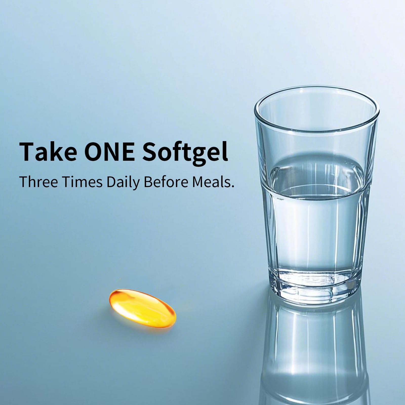 Vicwell CLA 3000mg, cápsulas dentro, vista clara de la dosis diaria