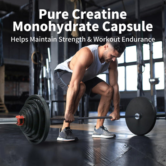 Vicwell Creatine Monohydrate capsules back label with disclosed ingredients