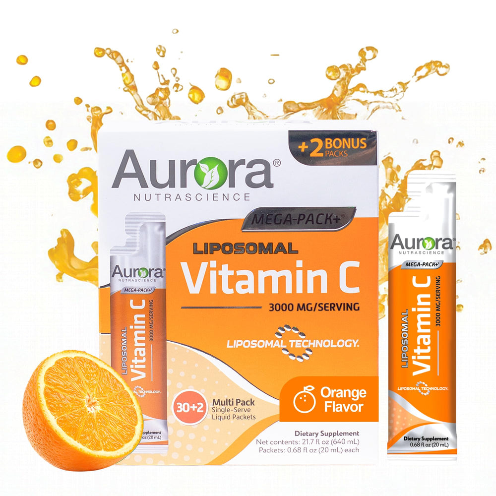 Vida Lifescience pack frontal de Aurora Nutrascience con sobres listos y beneficio práctico