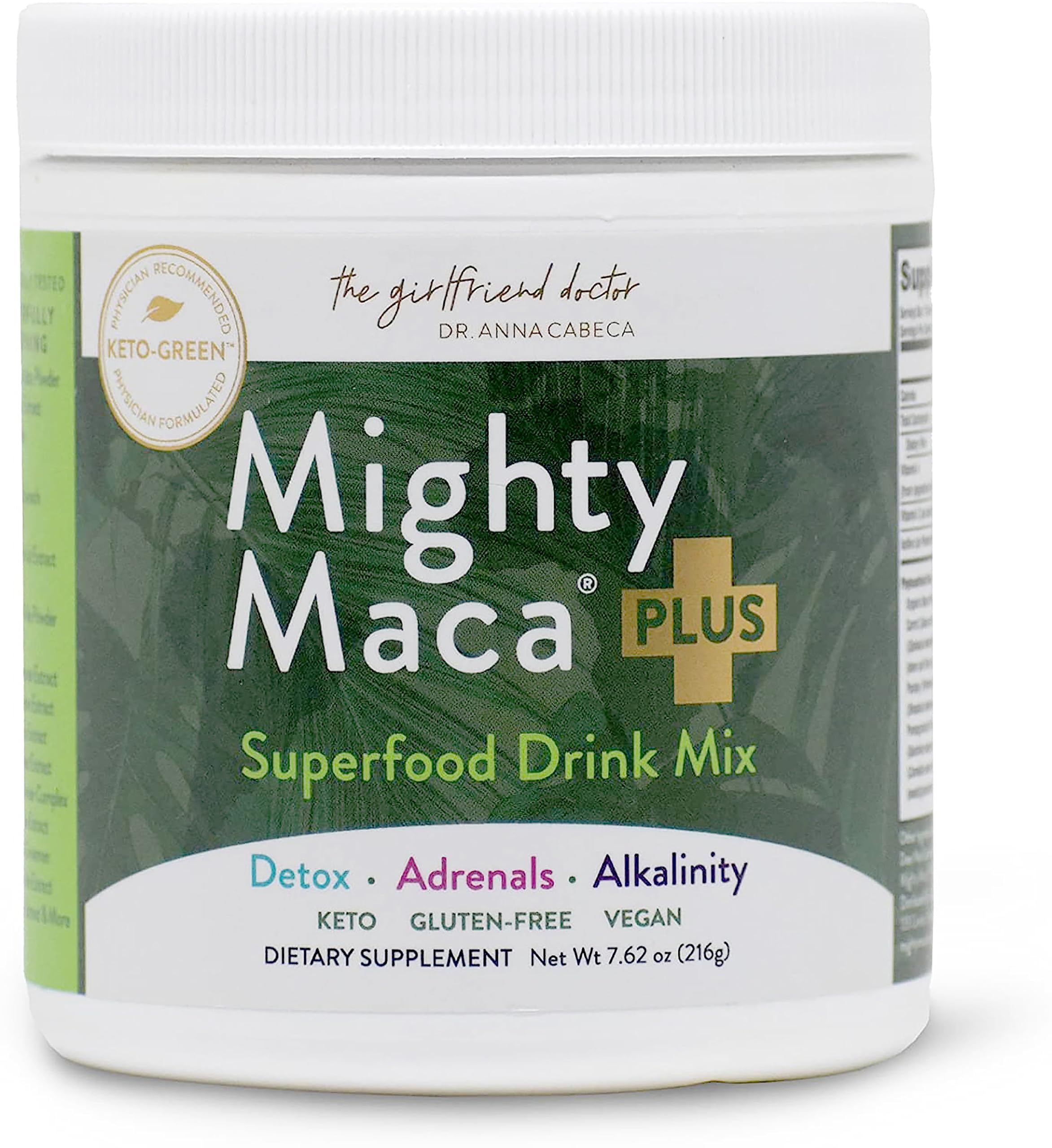 VIDAPURA envase Mighty Maca Plus al frente mostrando diseño y porciones
