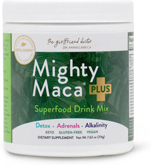 VIDAPURA envase Mighty Maca Plus al frente mostrando diseño y porciones