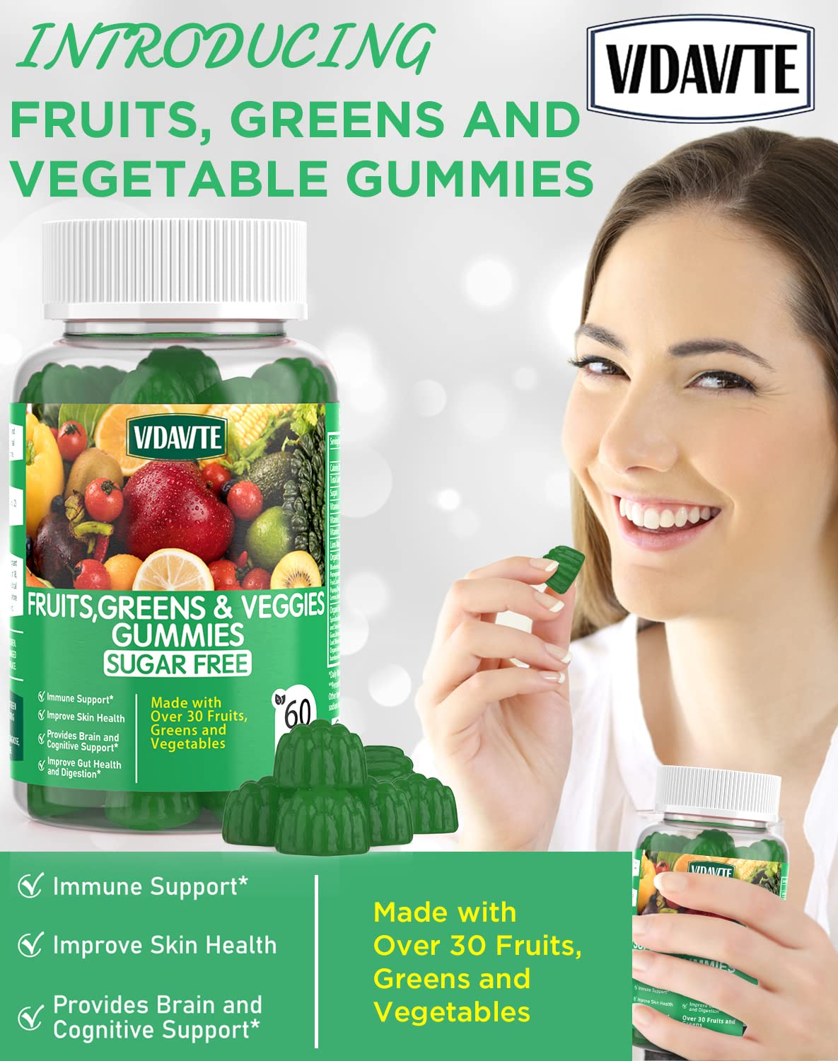 VIDAVITE gomitas junto a un desayuno ilustrando integración en la rutina