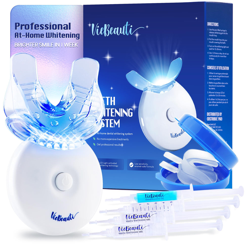 VieBeauti vista frontal del kit completo para blanquear dientes