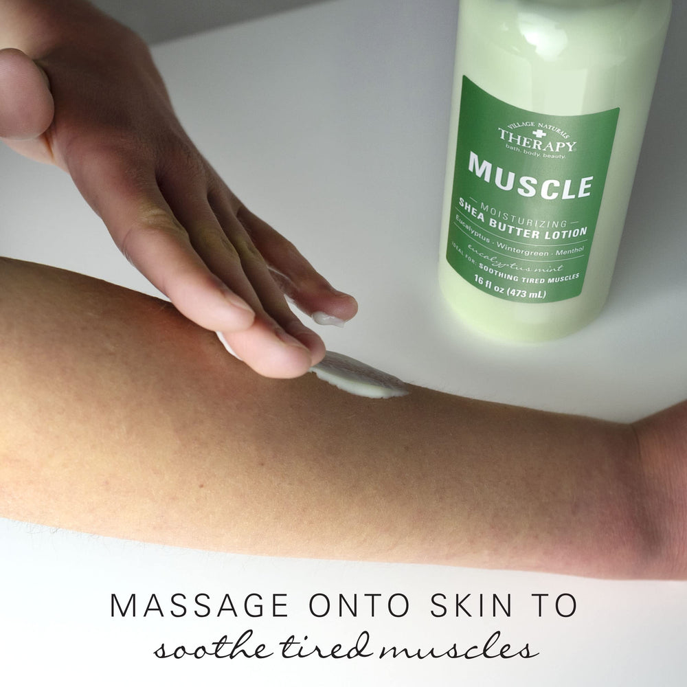 Village Naturals Therapy etiqueta con lista de ingredientes y beneficios hidratantes