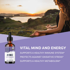 Vimergy etiqueta con ingredientes limpios y beneficio orgánico certificado