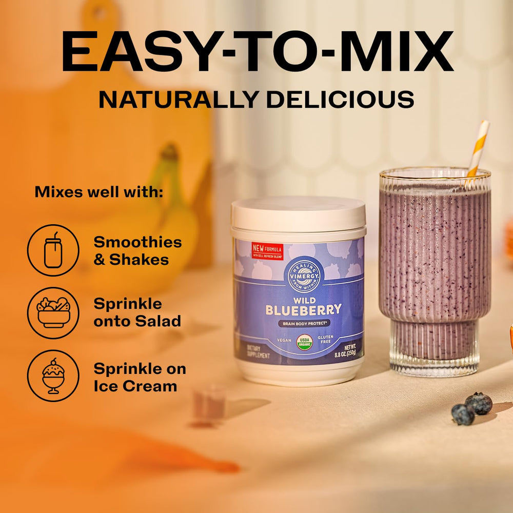 Vimergy etiqueta con ingredientes principales y certificaciones claras
