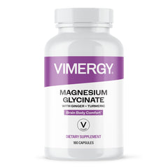 Vimergy frasco frontal mostrando 180 cápsulas y beneficio de alta absorción