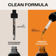 Vimergy botella abierta con tapón y pipeta para uso rápido y sin alcohol