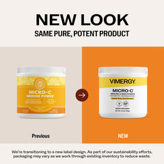 Vimergy Micro-C etiqueta con ingredientes visibles y transparencia