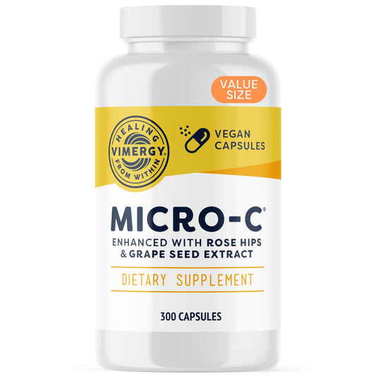 Vimergy envase frontal mostrando etiqueta clara y beneficio de 500 mg